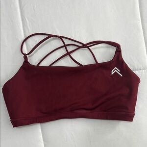 Oner Active Maroon Strappy Sports Bra
